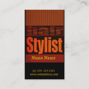 Nervöser moderner Typografie-Salon-Haar-Stylist Terminkarte