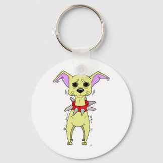 Nervous Chihuahua Cartoon Schlüsselanhänger