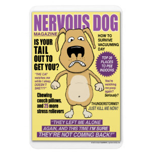 Nervous Dog Magazine 4' x 6'' Foto Magnet