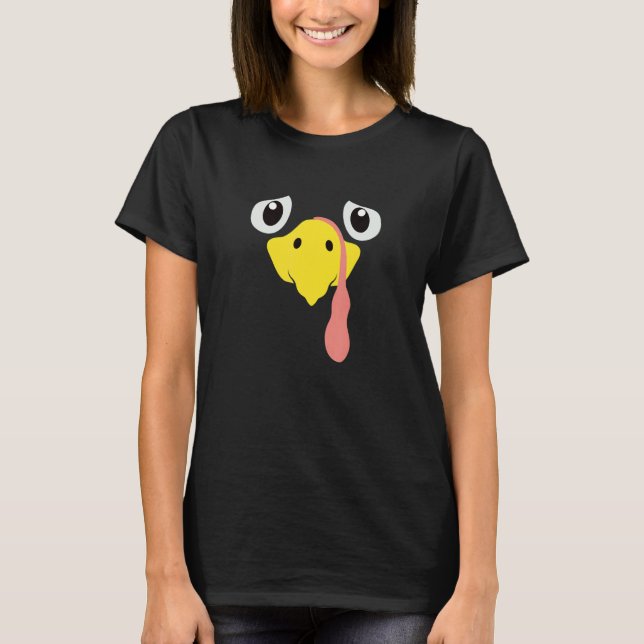 Nervous Turkey Face  Thanks Giving T-Shirt (Vorderseite)