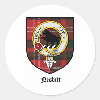 Nesbitt Clan Wappen Abzeichen Tartan Runder Aufkleber