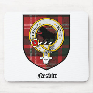 Nesbitt Clan-Wappen-AbzeichenTartan Mousepad