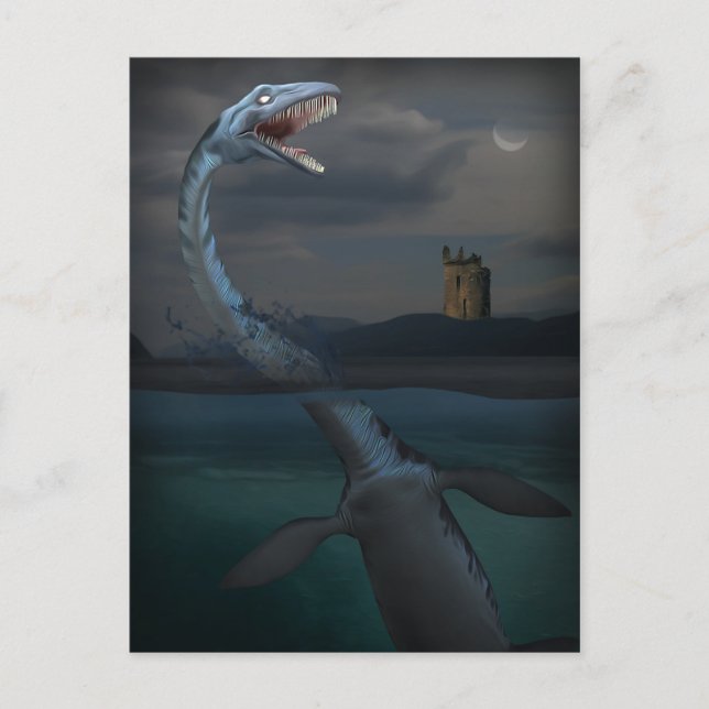 Nessie (Cryptid) Postkarte (Vorderseite)