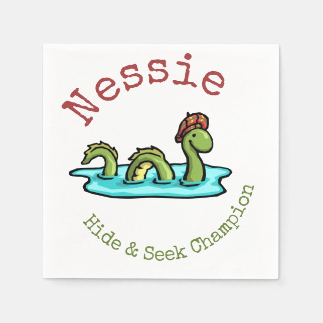 Nessie, das Loch Ness Monster Serviette (Vorderseite)