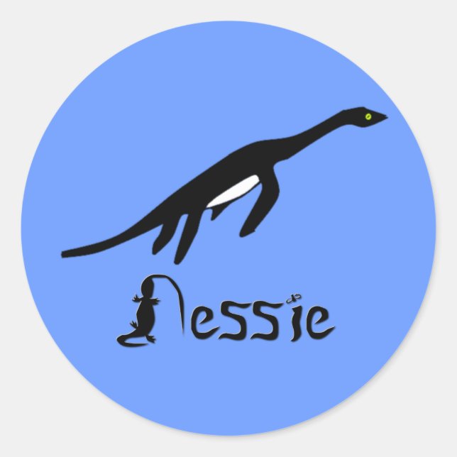 Nessie Runder Aufkleber (Vorderseite)