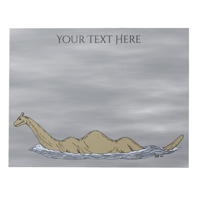 Nessie the Loch Ness Monster Notizblock (Vorderseite)