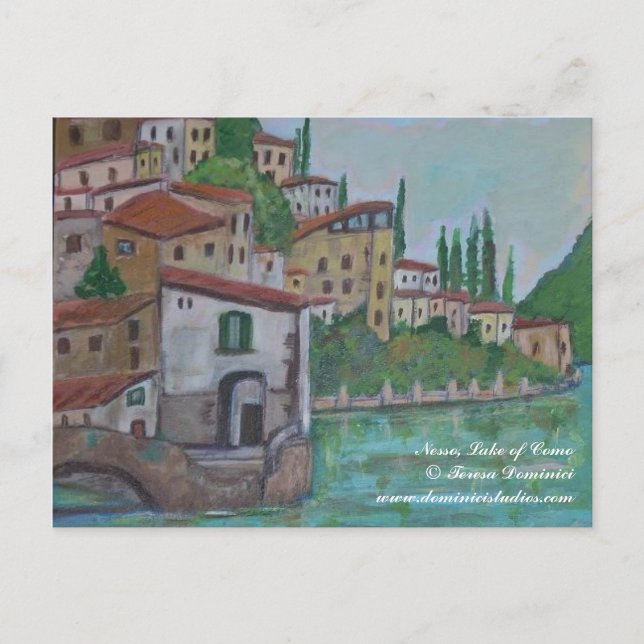 Nesso, Comer See in Italien Postkarte (Vorderseite)