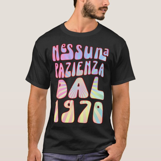 Nessuna Pazienza Dal 1970 53 Ani Compleanno Retrò T-Shirt (Vorderseite)