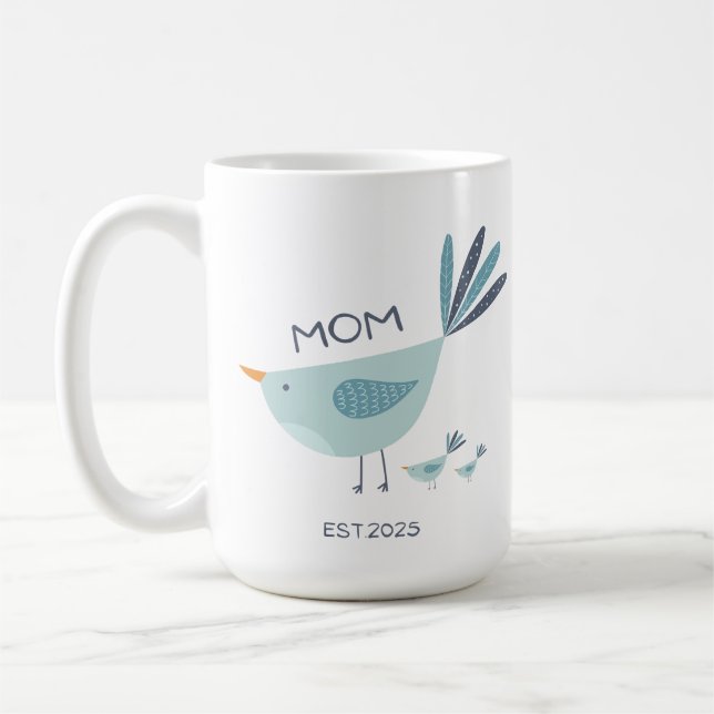Nest der Liebe - Mama Bird Art Kaffeetasse (Links)