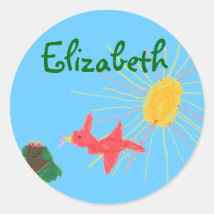 Nest-ID von Karate Kat-Vogel - zur Personalisierun Runder Aufkleber