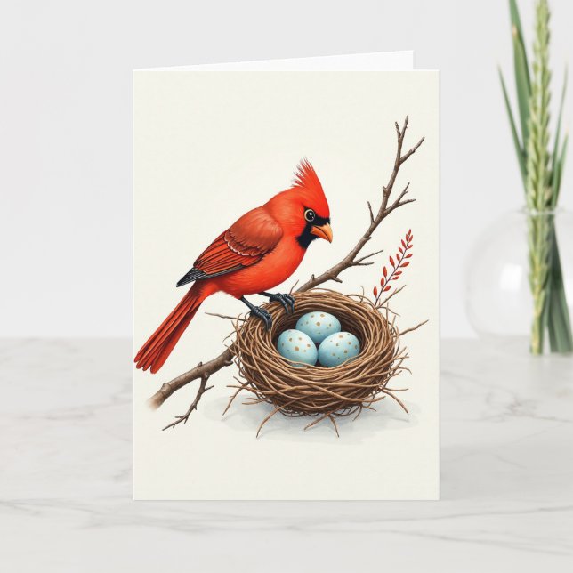 Nest Illustration Muttertagskarte Karte (Vorderseite)