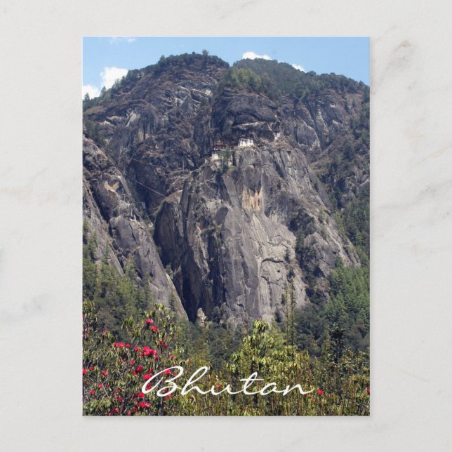 Nest-Klippenkloster des Tigers Postkarte (Vorderseite)