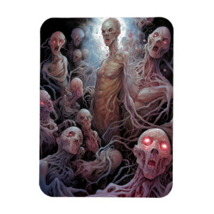 Nest of Untot Zombies Horror Art Magnet