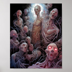 Nest of Untot Zombies Horror Art Poster
