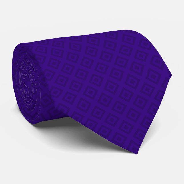 Nested Boxes - Royal Purple Neck Tie Krawatte (Gerollt)