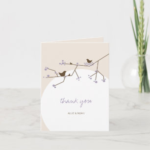 Nesting Bird and Family Baby Shooter Dankeschön Ka Dankeskarte
