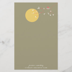 Nesting Bird Family Baby Shooting Stationery Paper Briefpapier