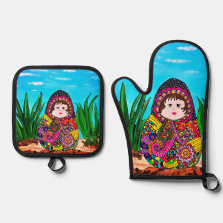 Nesting Doll Ofenhandschuh & Topflappen-Set