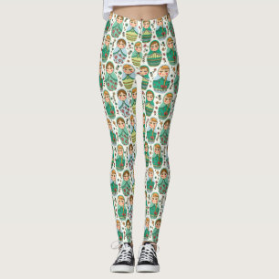 Nesting Doll Pattern Leggings