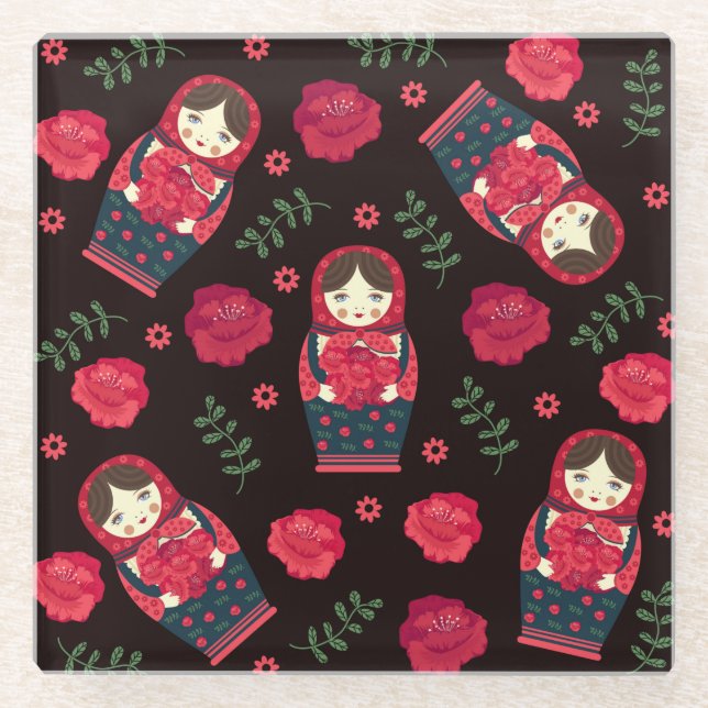 Nesting Dolls Glasuntersetzer (Vorderseite)