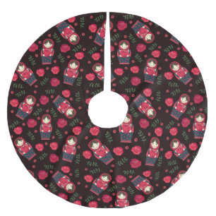 Nesting Dolls Polyester Weihnachtsbaumdecke