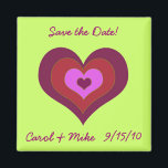 Nesting Hearts Save the Date Magnet<br><div class="desc">Erinnern Sie Ihre Freunde an Ihre Hochzeitsfeier oder das Engagement mit diesem fröhlichen Magneten Save the Date.</div>