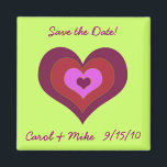 Nesting Hearts Save the Date Magnet<br><div class="desc">Erinnern Sie Ihre Freunde an Ihre Hochzeitsfeier oder das Engagement mit diesem fröhlichen Magneten Save the Date.</div>