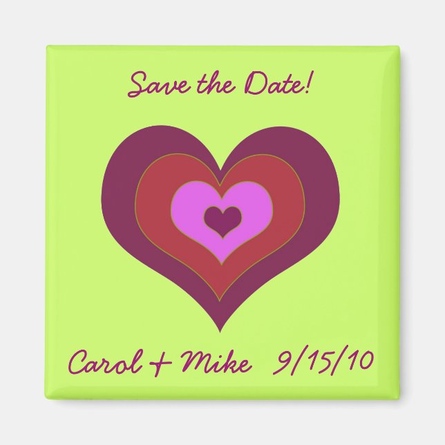 Nesting Hearts Save the Date Magnet (Vorne)