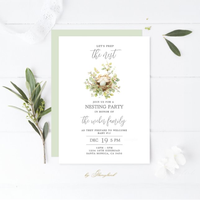 Nesting Part Baby Shower Einladung (Von Creator hochgeladen)