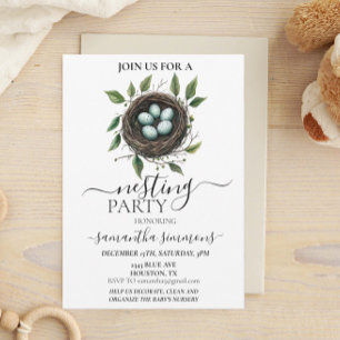 Nesting Party Baby Dusche Alternative Party Einladung