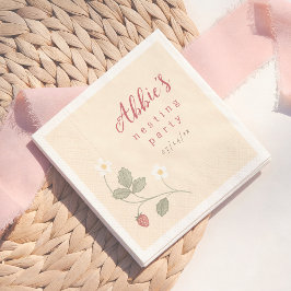 Nesting Party Berries & Flowers Girl Baby Shower Serviette
