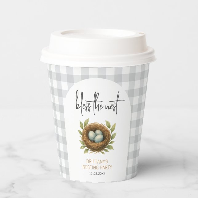 Nesting Party Bless the Nest Baby Shooter Pappbecher (Vorderseite)
