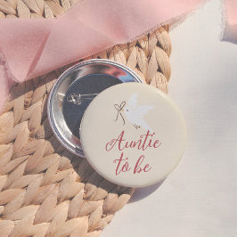 Nesting Party Girl Baby Shower Auntie To Be Button