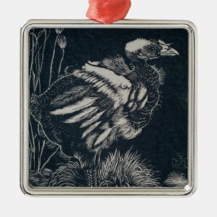 Nestling Bird (von Jan Mankes) Ornament Aus Metall