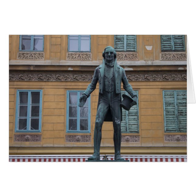 Nestroy Denkmal, Wien, Österreich (Vorderseite (Horizontal))