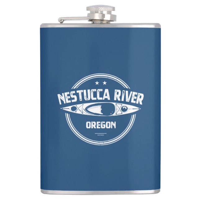 Nestucca River Oregon Kayaking Flachmann (Vorderseite)