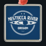 Nestucca River Oregon Kayaking Ornament Aus Metall<br><div class="desc">Der Nestucca River stammt aus der nördlichen Oregon Coast Range und fließt 80 Meilen,  wodurch der Western in den Landkreisen Yamhill und Tillamook abfällt.</div>