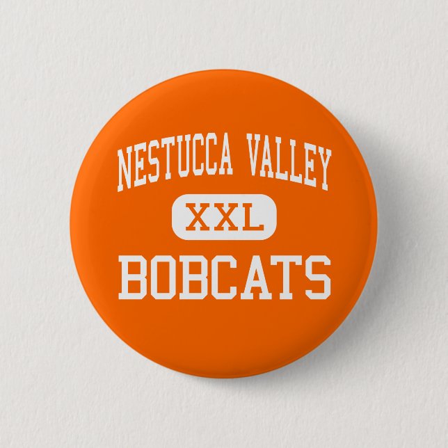 Nestucca Tal - Rotluchse - hoch - Biber Oregon Button (Vorderseite)