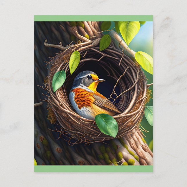 Nestvogel Postkarte (Vorderseite)