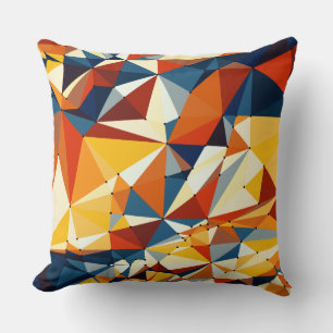 Net of multicolored triangles kissen