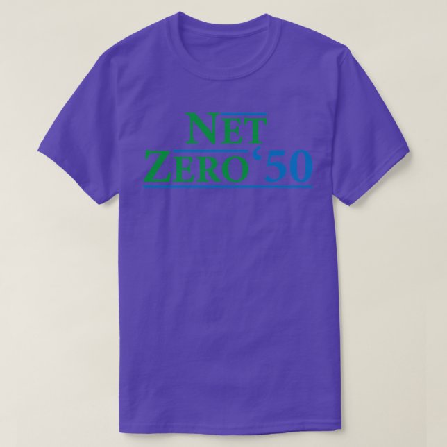 Net Zero 2050 Climate Change Carbon Emissions Redu T-Shirt (Design vorne)