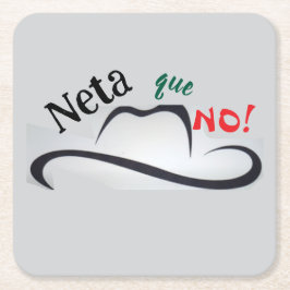 Neta que No! Rechteckiger Pappuntersetzer