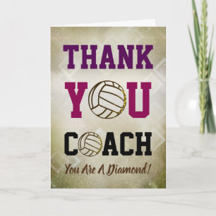 Netball Coach Thank You Card Dankeskarte