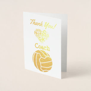 Netball Coach Vielen Dank Gold Folienkarte