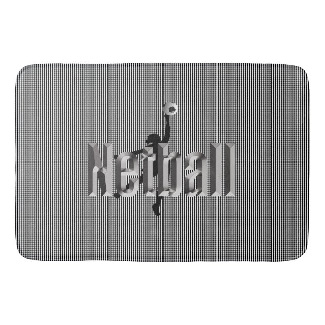 Netball Das Spiel, Memory Foam Bathmat Badematte (Vorderseite)
