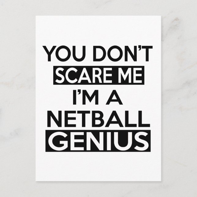 NETBALL GENIUS DESIGNS POSTKARTE (Vorderseite)