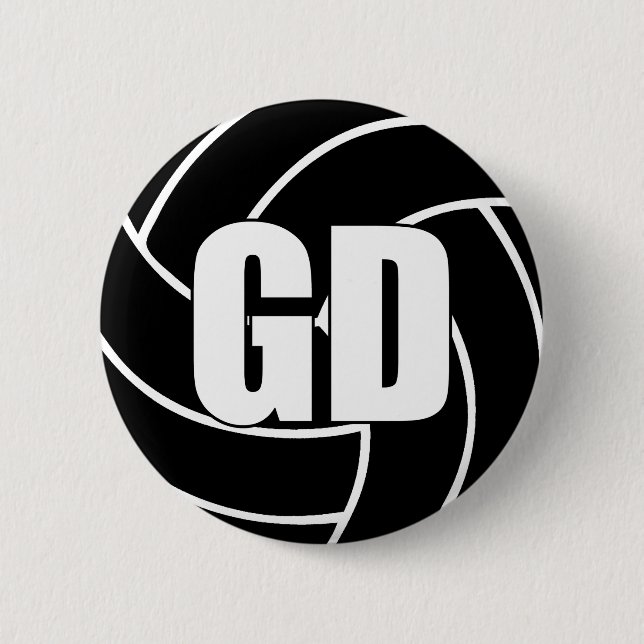 Netball Goal Defence GD Button (Vorderseite)