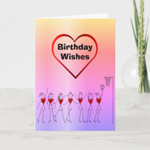 Netball Greetings Happy Birthday Karte