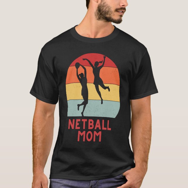 Netball Mama Schwesternmädchen Teemaschinen Netba T-Shirt (Vorderseite)
