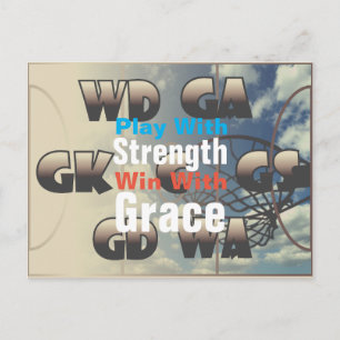 Netball-Player-Positionen mit Kostenvoranschlag Postkarte